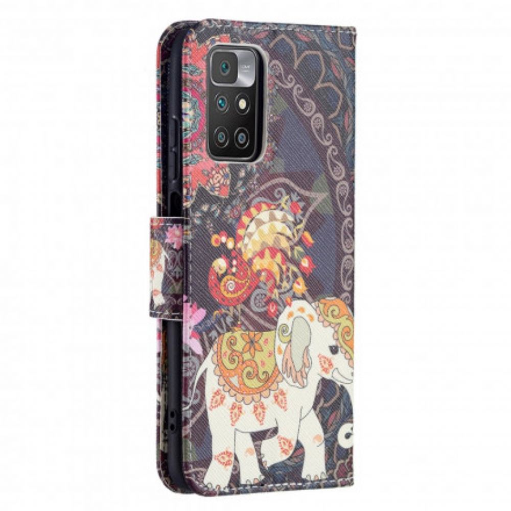 Flip Case Für Xiaomi Redmi 10 Indische Elefanten