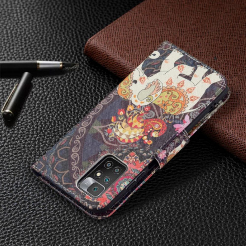 Flip Case Für Xiaomi Redmi 10 Indische Elefanten