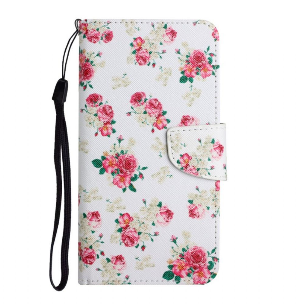 Flip Case Für Xiaomi Redmi 10 Königliche Freiheitsblumen