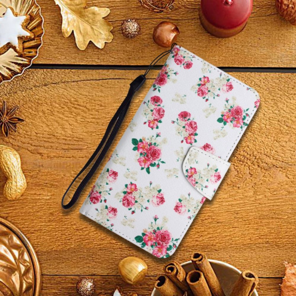 Flip Case Für Xiaomi Redmi 10 Königliche Freiheitsblumen