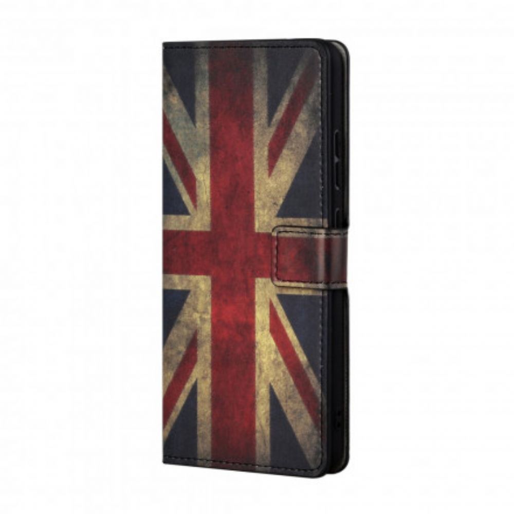 Flip Case Für Xiaomi Redmi 10 Mit Kordel England-flagge Mit Lanyard