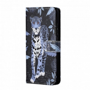 Flip Case Für Xiaomi Redmi 10 Mit Kordel Tanga Leopard