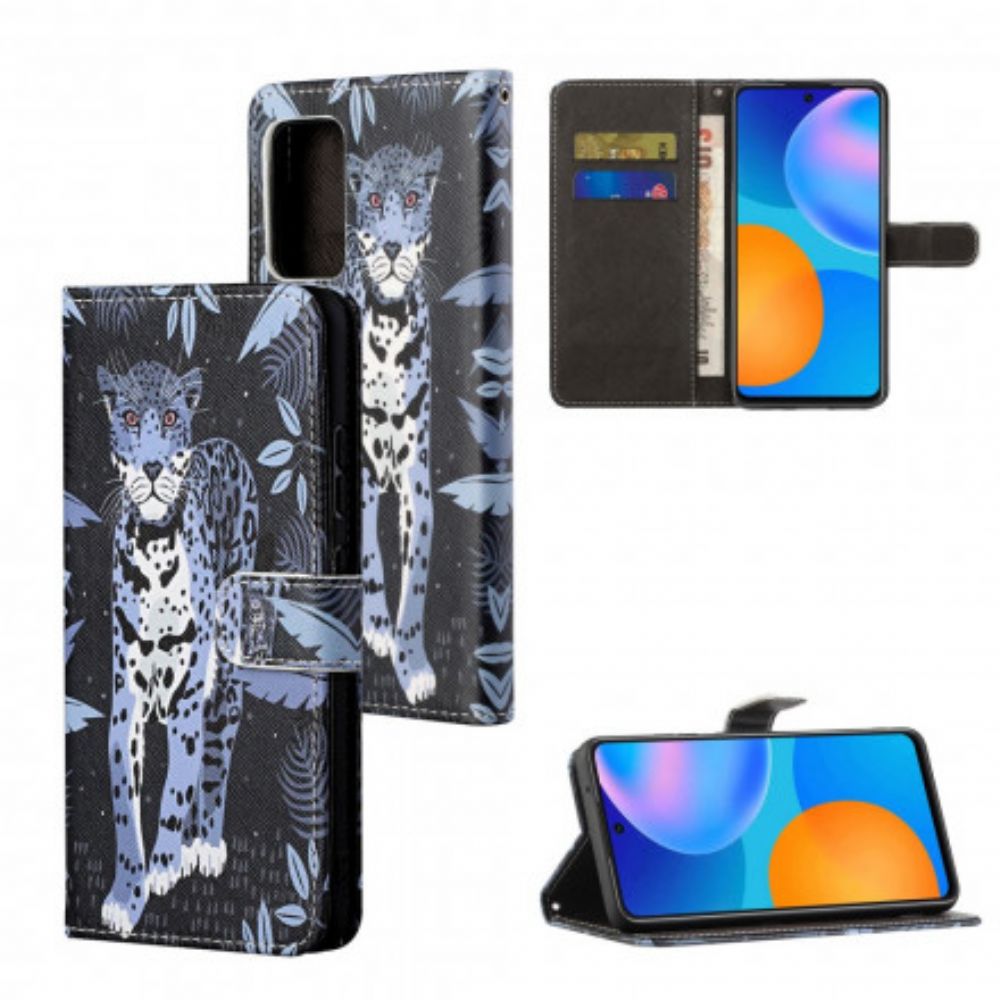 Flip Case Für Xiaomi Redmi 10 Mit Kordel Tanga Leopard