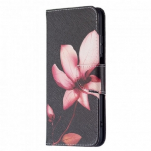 Flip Case Für Xiaomi Redmi 10 Rosa Blume