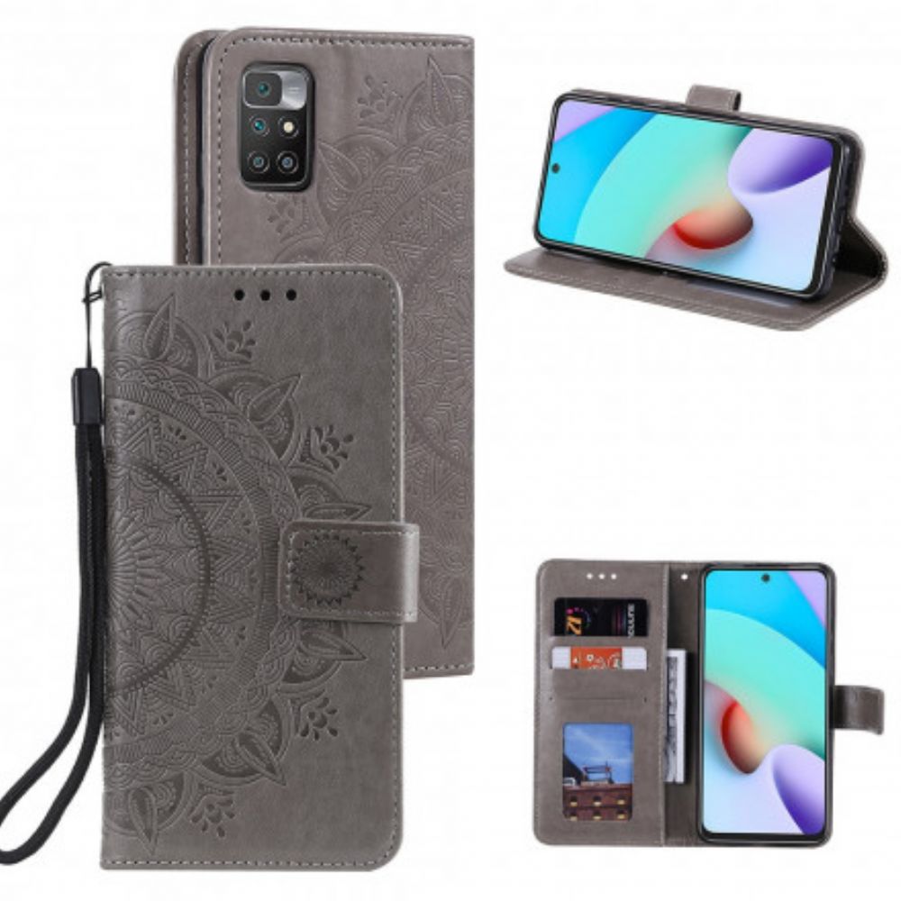 Flip Case Für Xiaomi Redmi 10 Sonnen-mandala