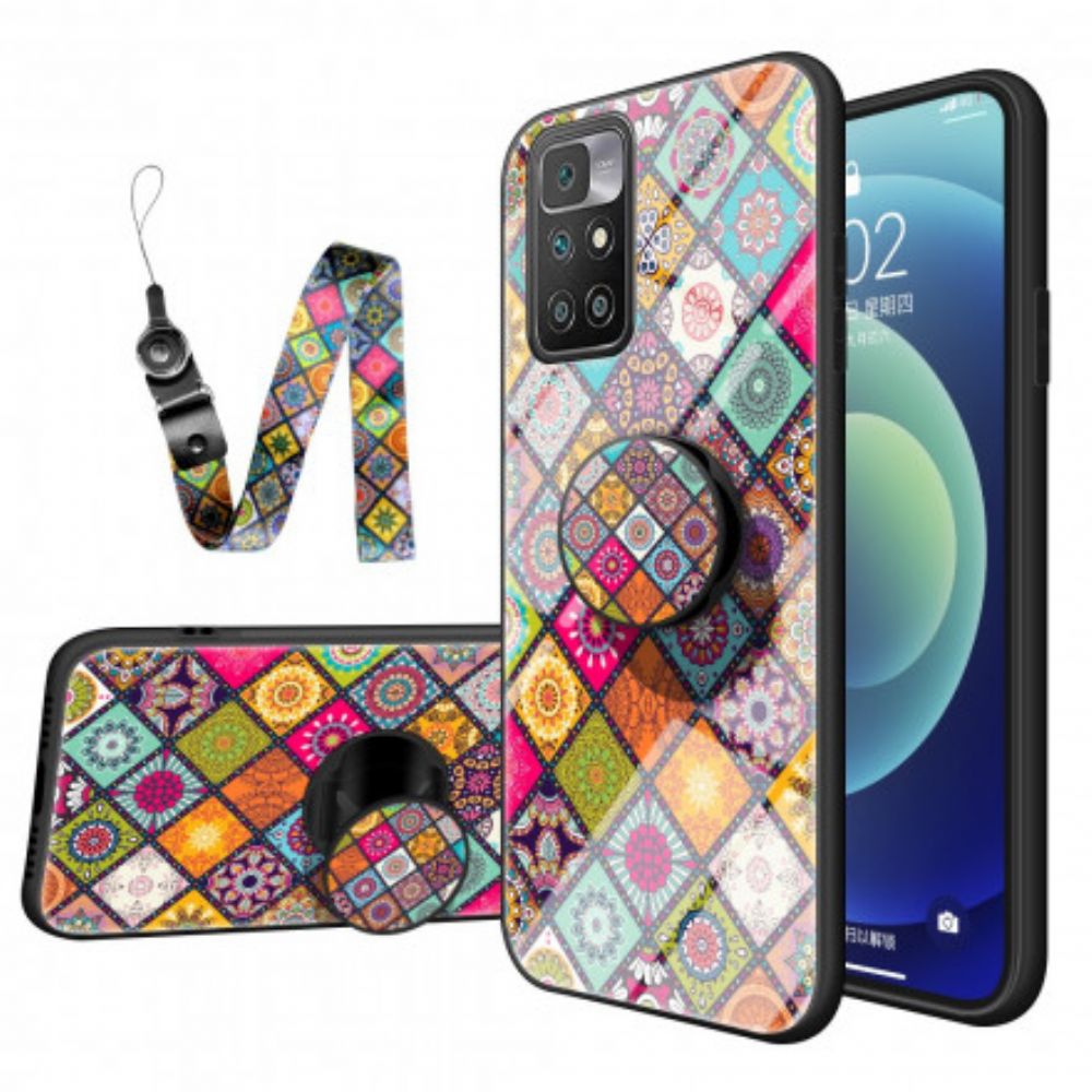 Handyhülle Für Xiaomi Redmi 10 Magnetischer Patchwork-halter