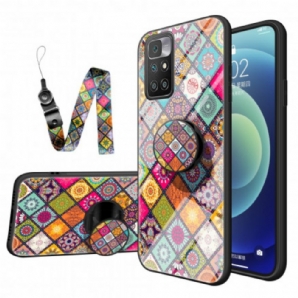 Handyhülle Für Xiaomi Redmi 10 Magnetischer Patchwork-halter