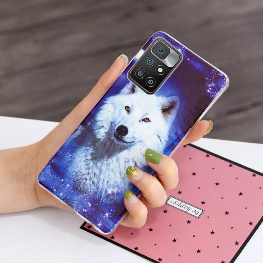 Hülle Für Xiaomi Redmi 10 Fluoreszierender Wolf