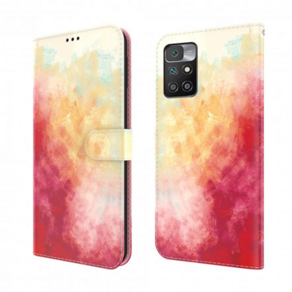 Lederhüllen Für Xiaomi Redmi 10 Aquarell