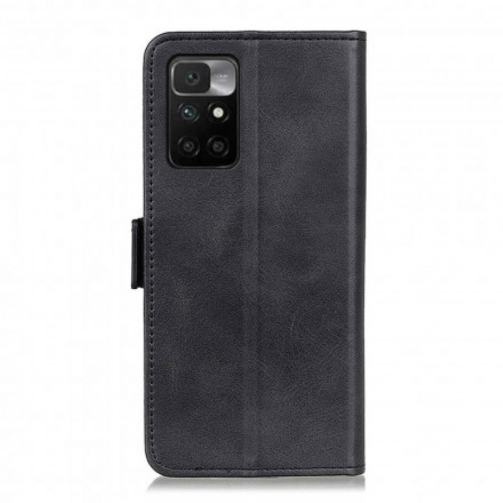 Lederhüllen Für Xiaomi Redmi 10 Flip Case Doppelklappe