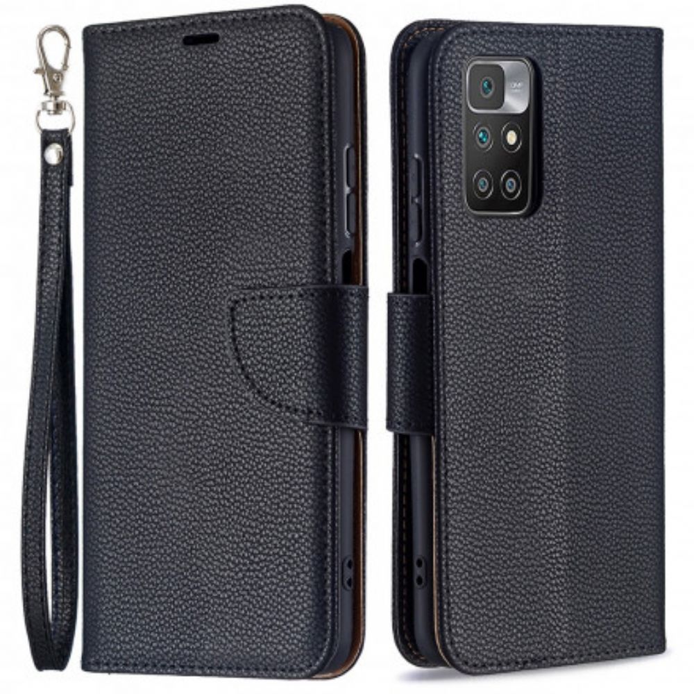 Lederhüllen Für Xiaomi Redmi 10 Flip Case Litschi-klappe Schräg