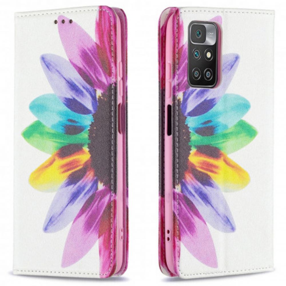 Schutzhülle Für Xiaomi Redmi 10 Flip Case Aquarell Blume