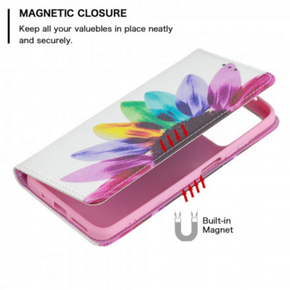 Schutzhülle Für Xiaomi Redmi 10 Flip Case Aquarell Blume