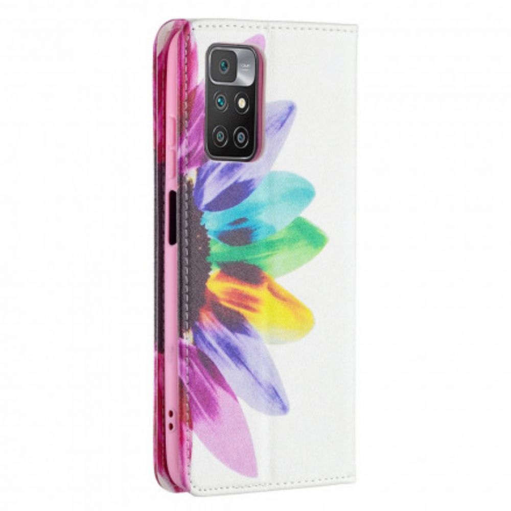 Schutzhülle Für Xiaomi Redmi 10 Flip Case Aquarell Blume