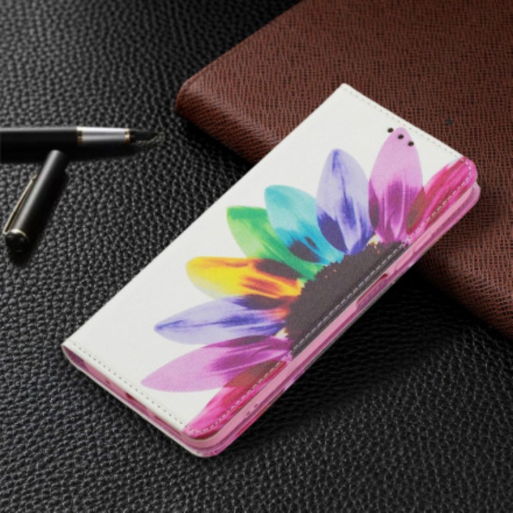 Schutzhülle Für Xiaomi Redmi 10 Flip Case Aquarell Blume