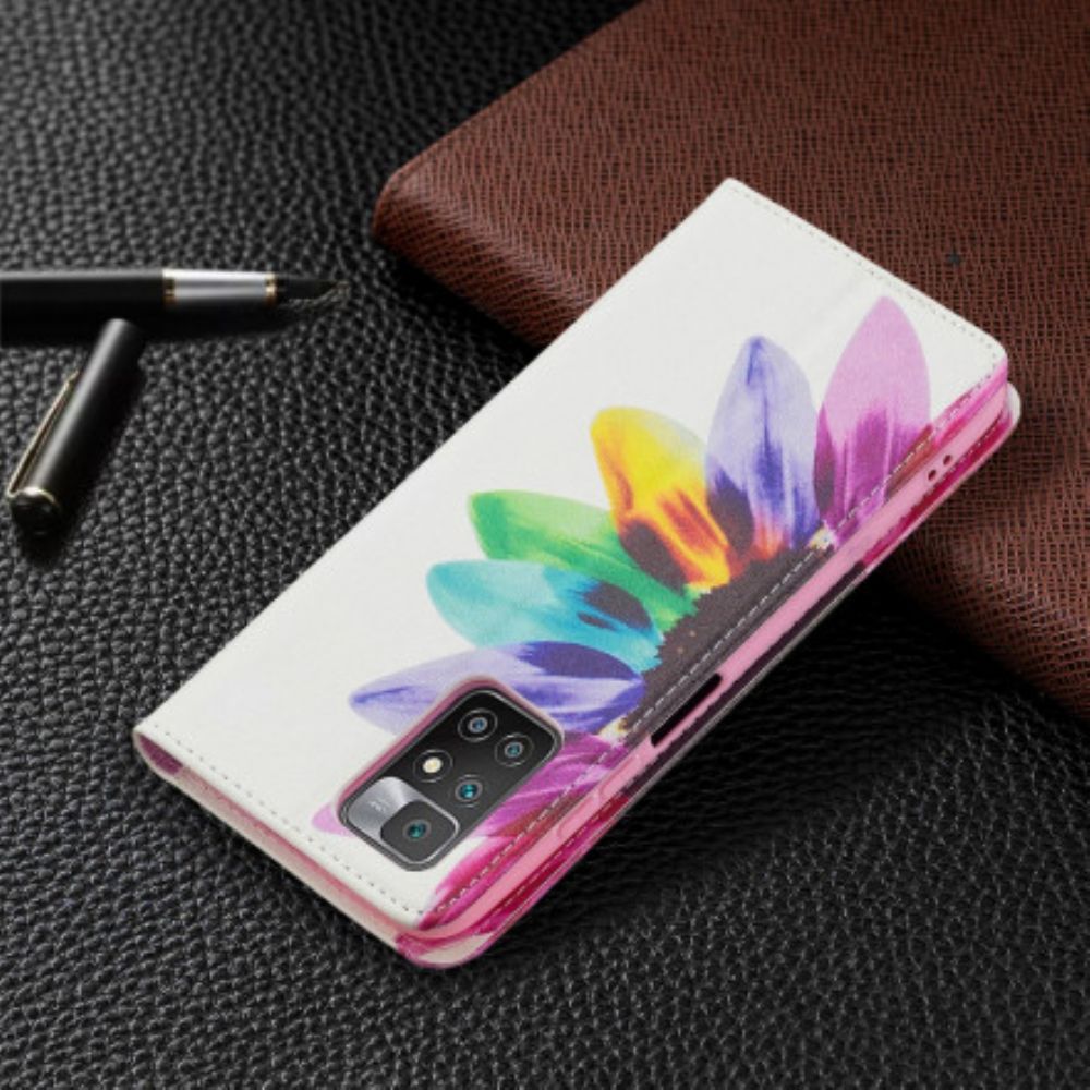 Schutzhülle Für Xiaomi Redmi 10 Flip Case Aquarell Blume