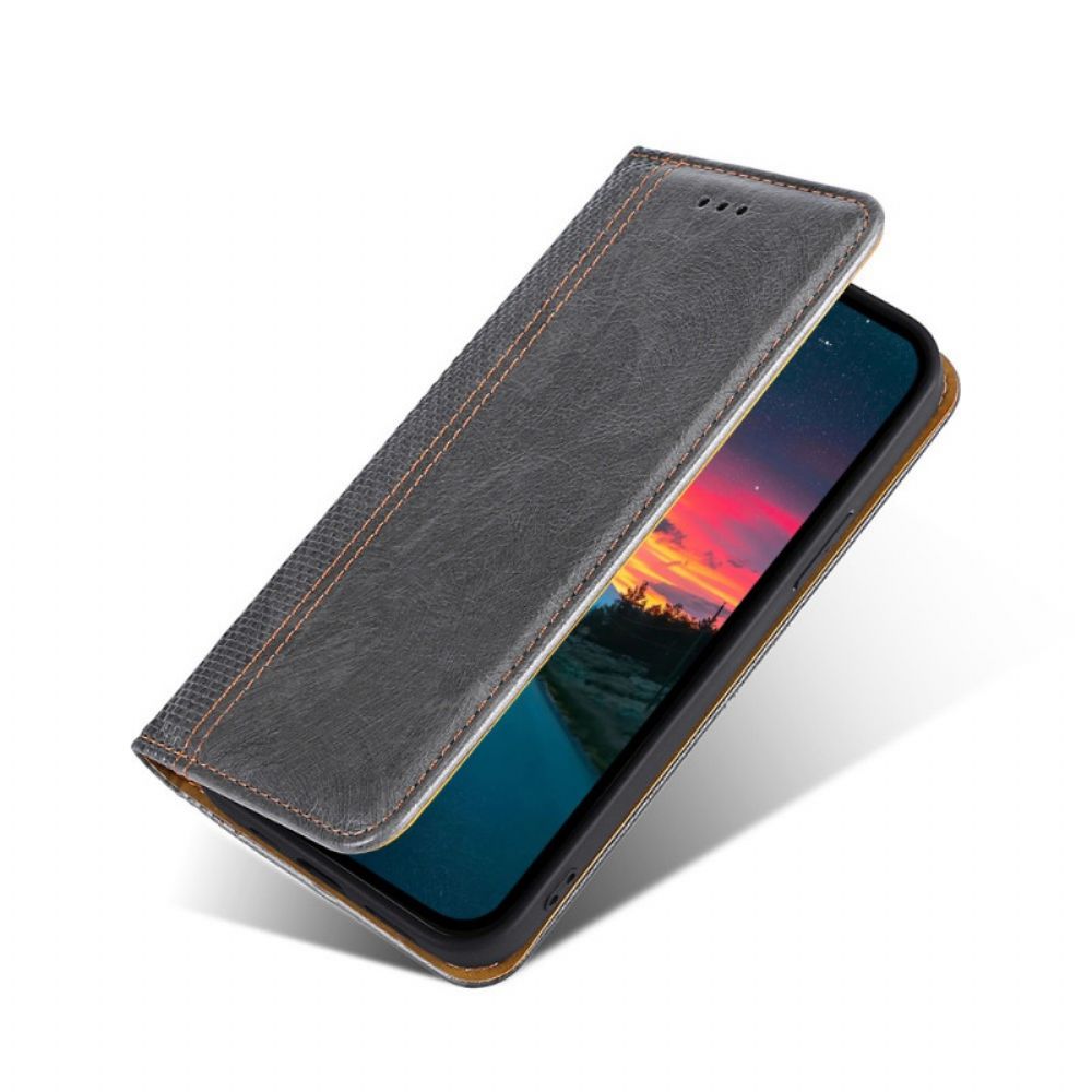 Schutzhülle Für Xiaomi Redmi 10 Flip Case Leder Im Vintage-stil