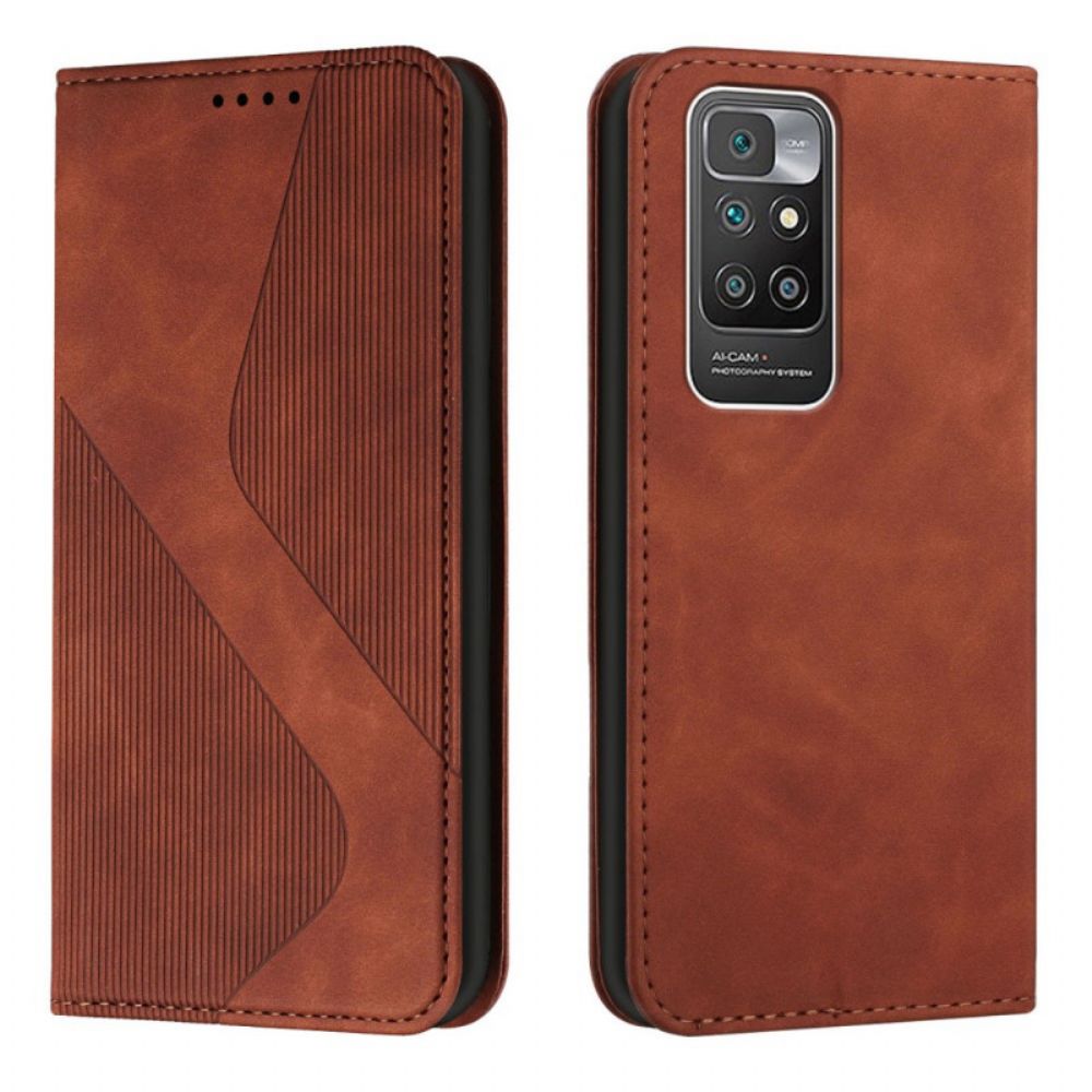 Schutzhülle Für Xiaomi Redmi 10 Flip Case Lederoptik Im S-design