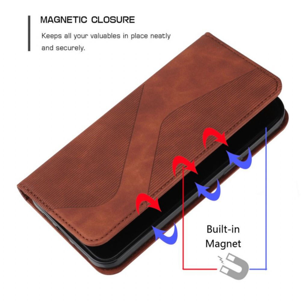 Schutzhülle Für Xiaomi Redmi 10 Flip Case Lederoptik Im S-design