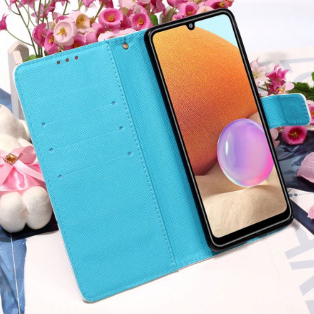 Flip Case Für Samsung Galaxy A32 4G Fräulein Eule