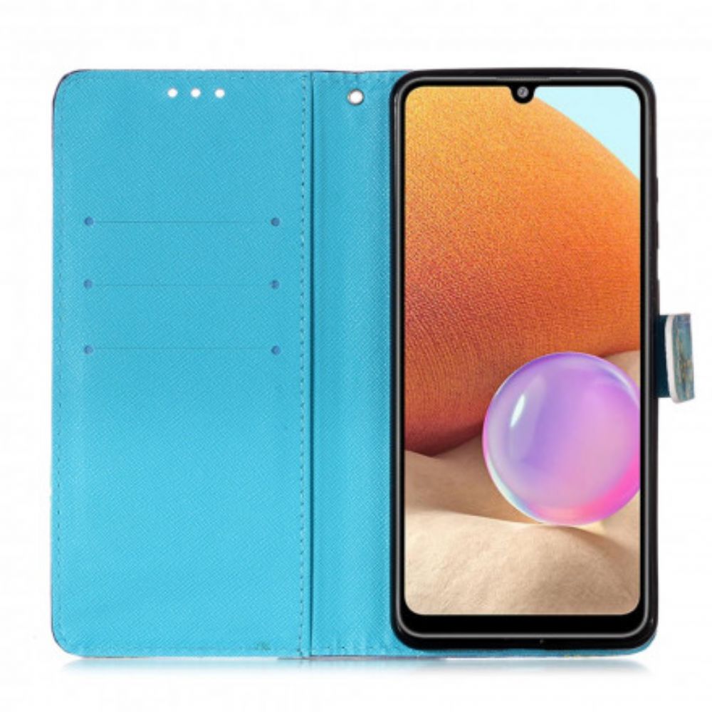 Flip Case Für Samsung Galaxy A32 4G Fräulein Eule