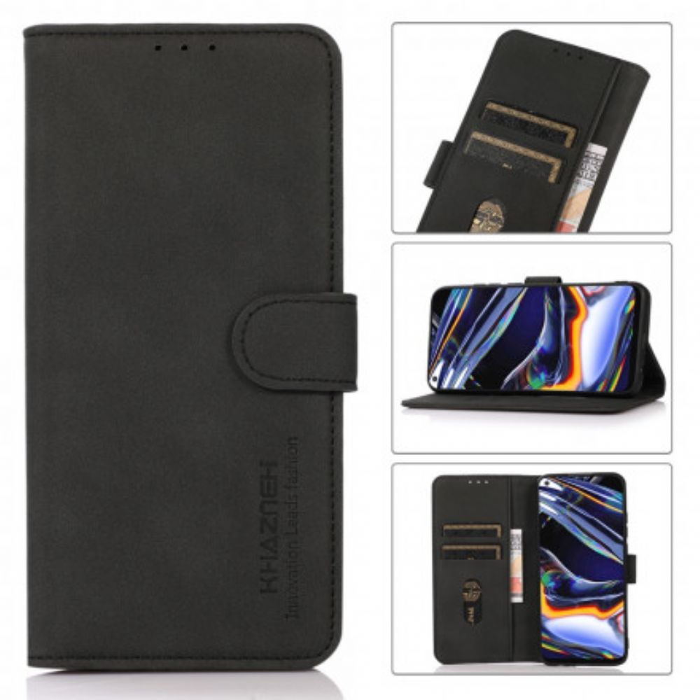 Flip Case Für Samsung Galaxy A32 4G Khazneh Modischer Ledereffekt