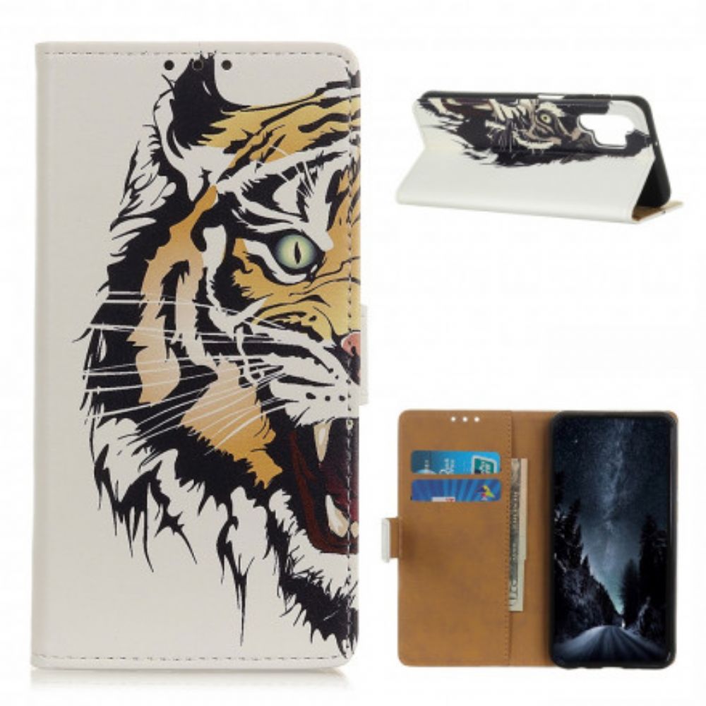 Flip Case Für Samsung Galaxy A32 4G Wilder Tiger