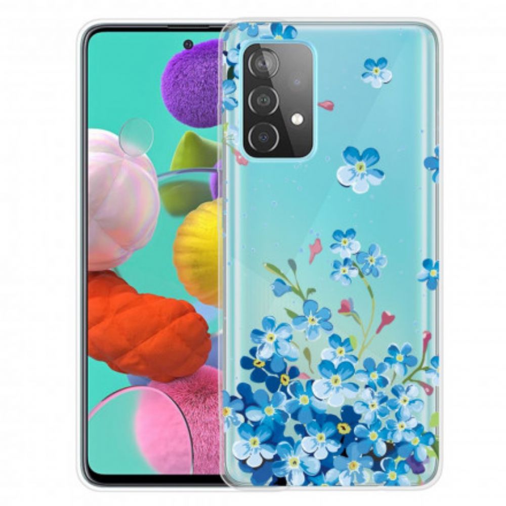 Handyhülle Für Samsung Galaxy A32 4G Blaue Blumen