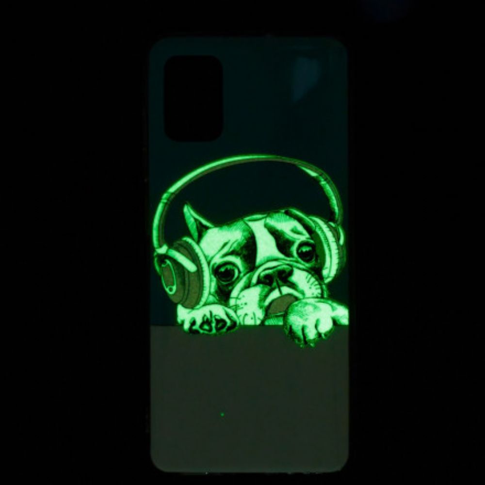 Handyhülle Für Samsung Galaxy A32 4G Fluoreszierender Hund