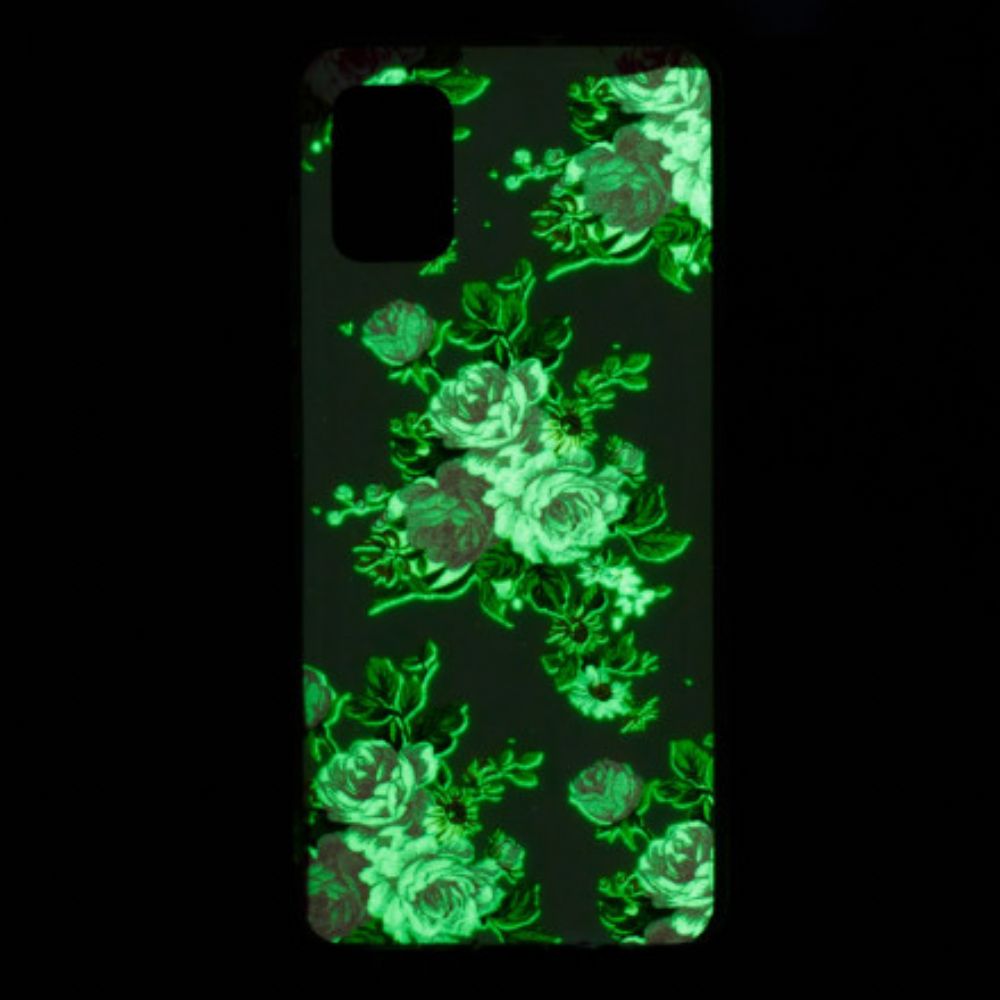 Hülle Für Samsung Galaxy A32 4G Fluoreszierende Freiheitsblumen