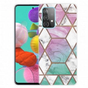 Hülle Für Samsung Galaxy A32 4G Variabler Geometrischer Marmor