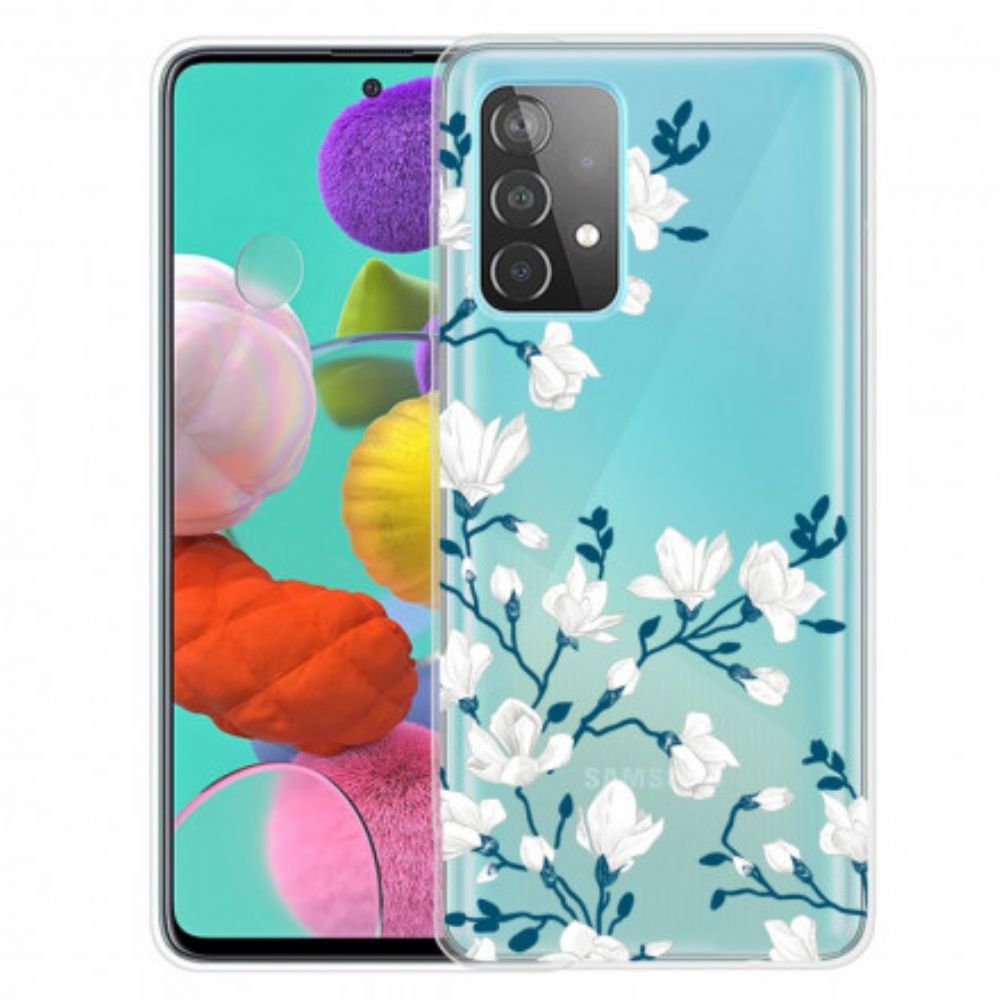 Hülle Für Samsung Galaxy A32 4G Weiße Blumen