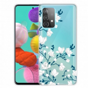 Hülle Für Samsung Galaxy A32 4G Weiße Blumen