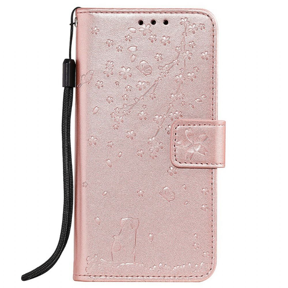 Flip Case Für Samsung Galaxy A90 / A80 Mit Kordel Strap Reverie