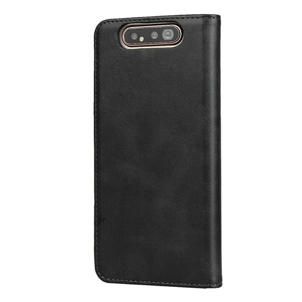 Schutzhülle Für Samsung Galaxy A90 / A80 Flip Case Nähte In Kunstleder