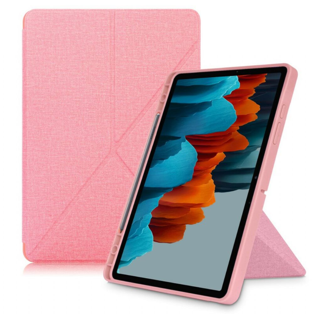 Schutzhülle Für Samsung Galaxy Tab S7 FE Origami-stoffstruktur