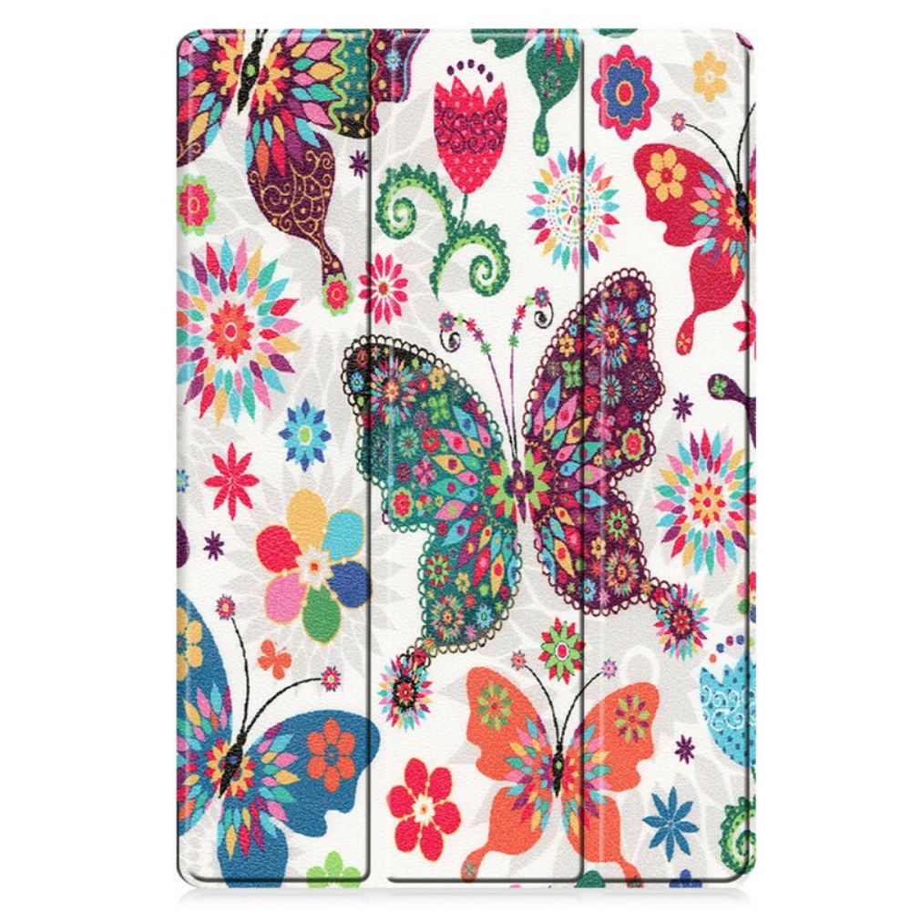 Schutzhülle Für Samsung Galaxy Tab S7 FE Vintage Flower Stifthalter