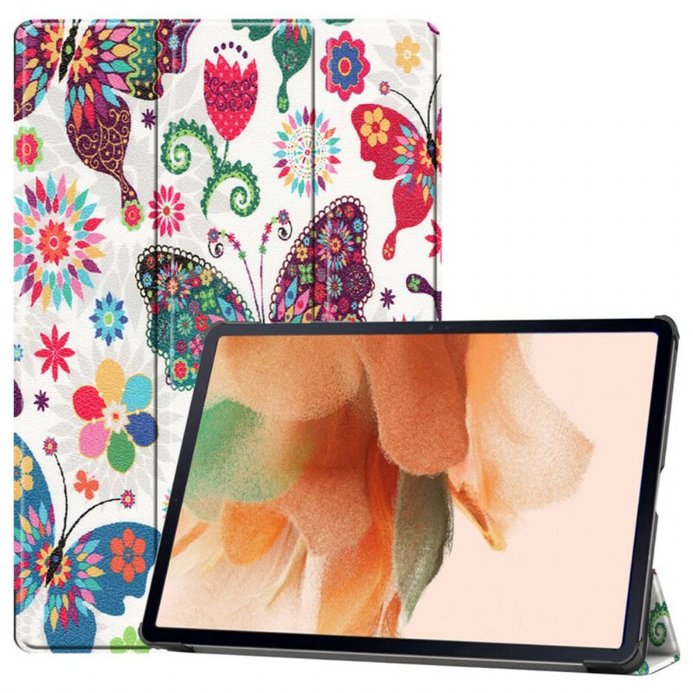 Schutzhülle Für Samsung Galaxy Tab S7 FE Vintage Flower Stifthalter