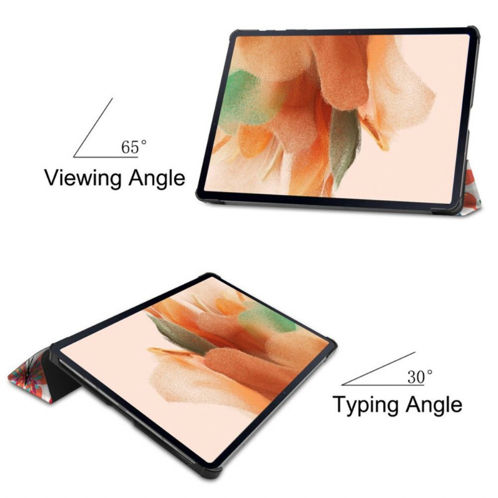 Schutzhülle Für Samsung Galaxy Tab S7 FE Vintage Flower Stifthalter