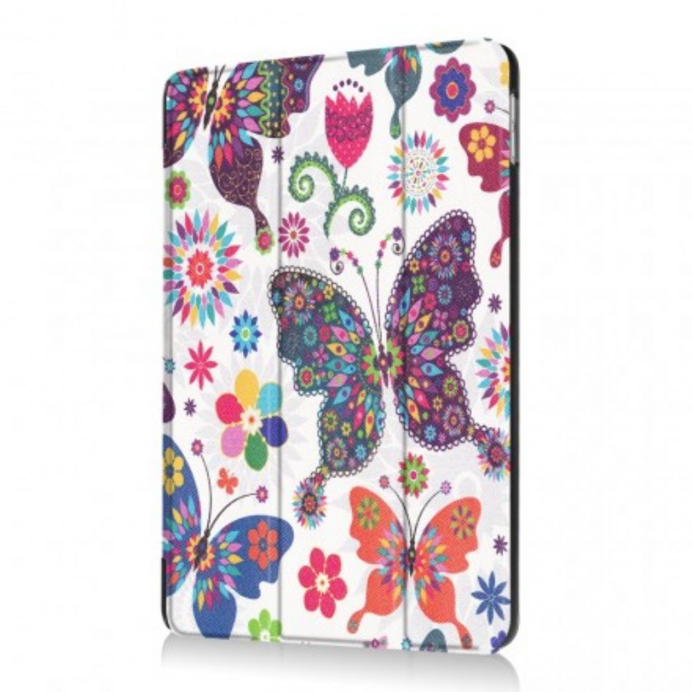 Flip Case Für iPad 9.7" Schmetterlinge Und Blumen