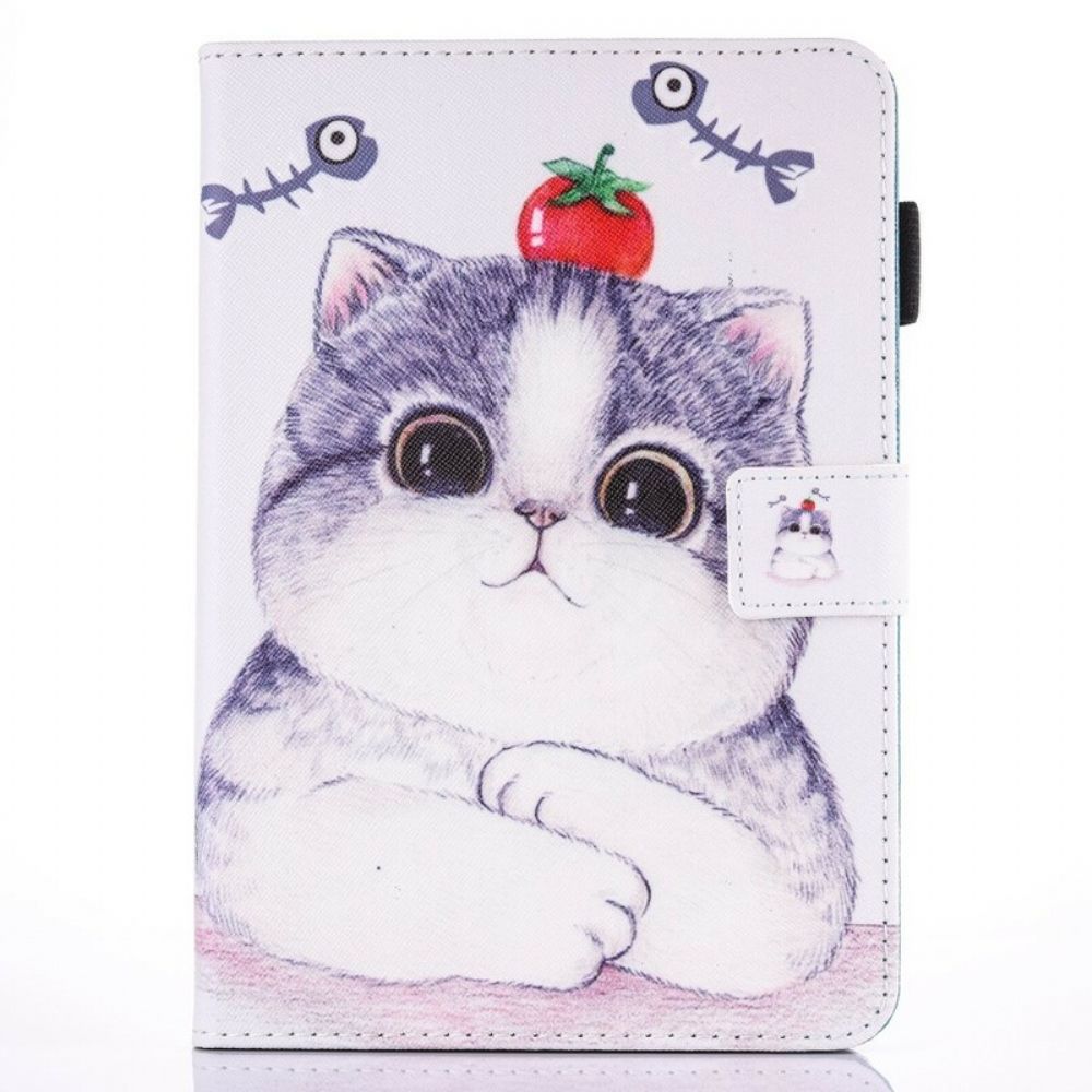 Flip Case Für iPad 9.7" Tomate Auf Der Katze