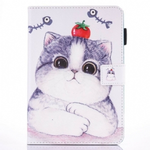 Flip Case Für iPad 9.7" Tomate Auf Der Katze