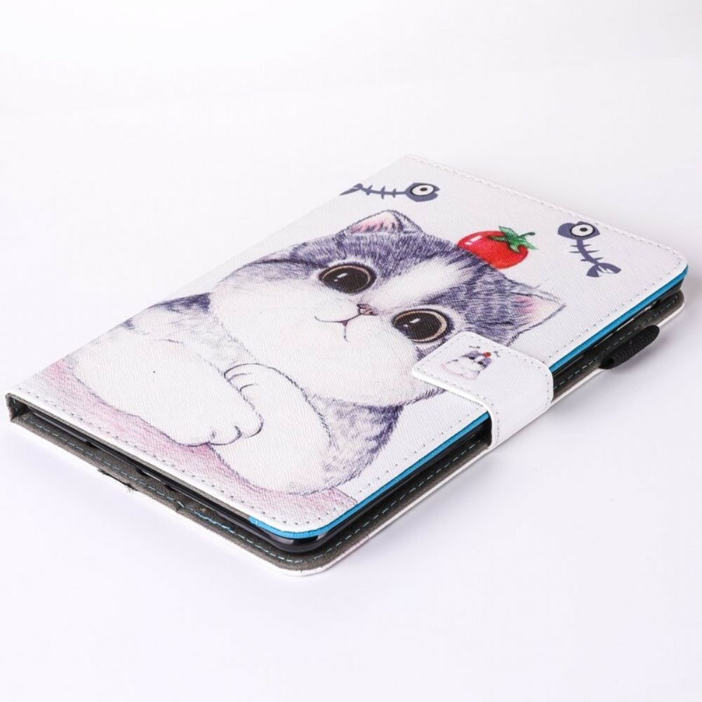 Flip Case Für iPad 9.7" Tomate Auf Der Katze