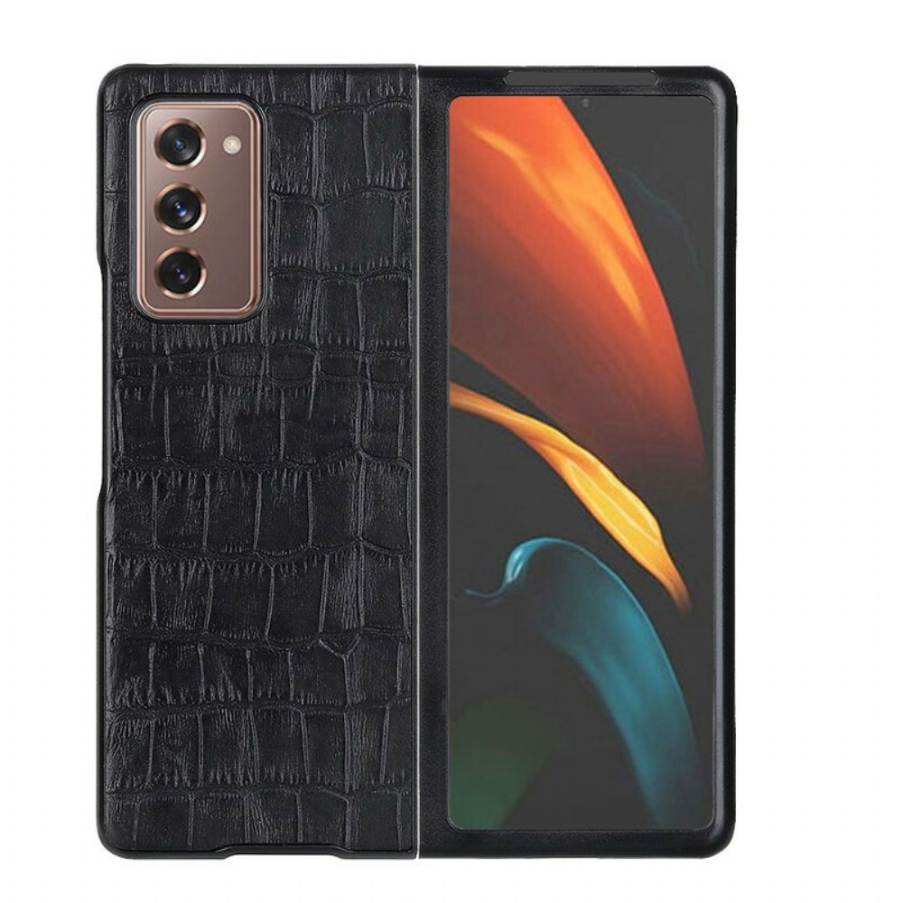 Handyhülle Für Samsung Galaxy Z Fold 2 Echtes Krokodilleder