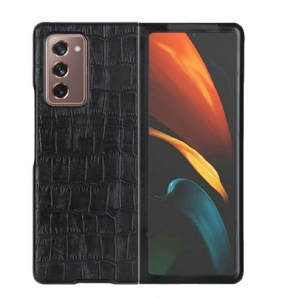 Handyhülle Für Samsung Galaxy Z Fold 2 Echtes Krokodilleder