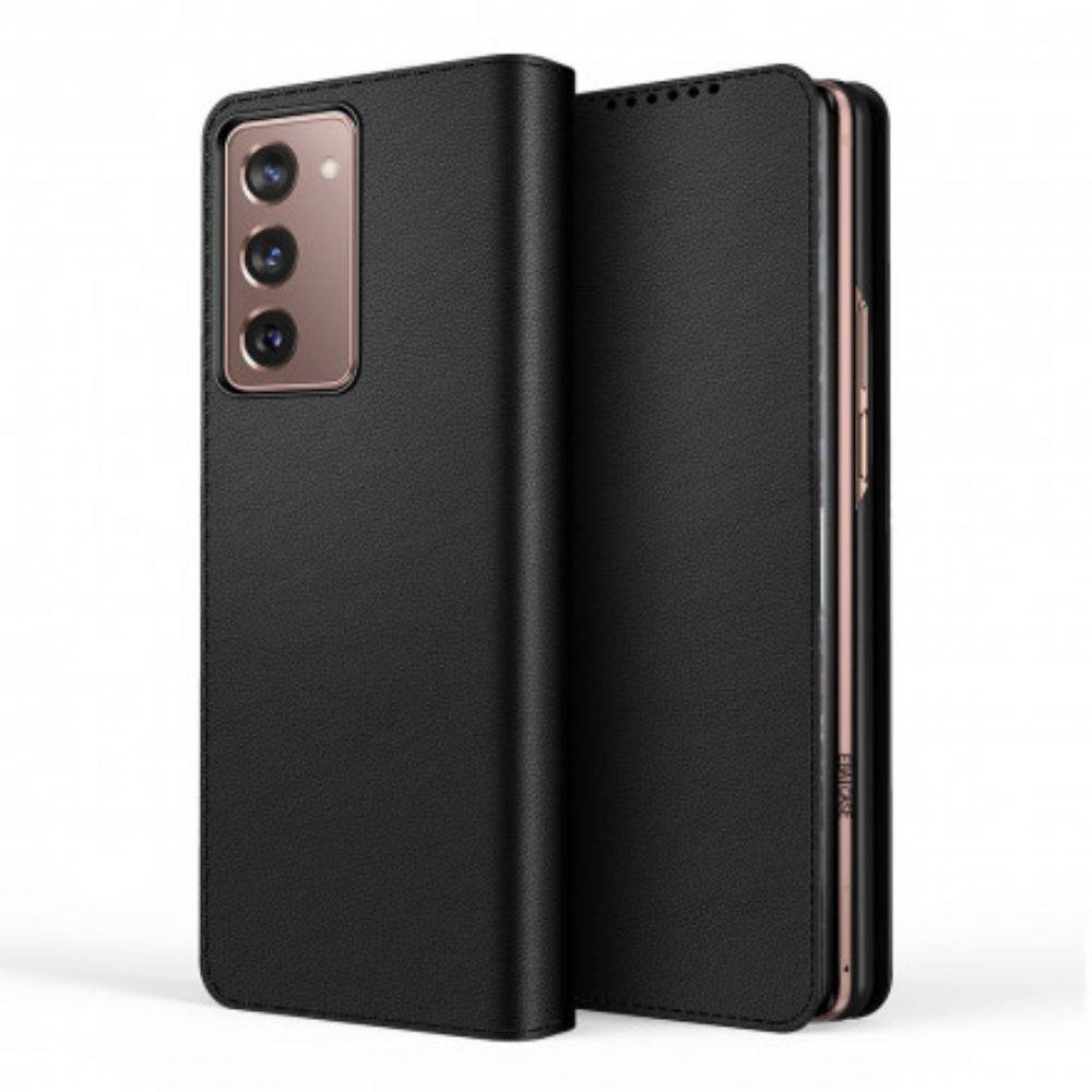 Schutzhülle Für Samsung Galaxy Z Fold 2 Flip Case Echtes Leder