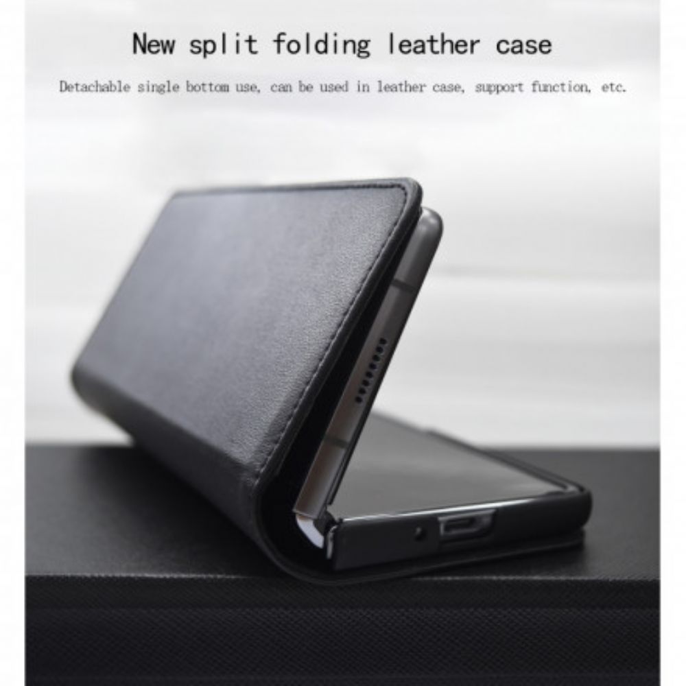 Schutzhülle Für Samsung Galaxy Z Fold 2 Flip Case Echtes Leder