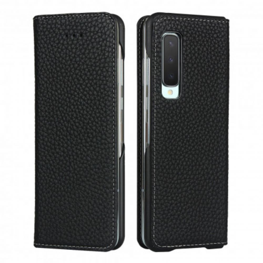 Schutzhülle Für Samsung Galaxy Z Fold 2 Flip Case Echtes Litschi-leder