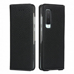 Schutzhülle Für Samsung Galaxy Z Fold 2 Flip Case Echtes Litschi-leder