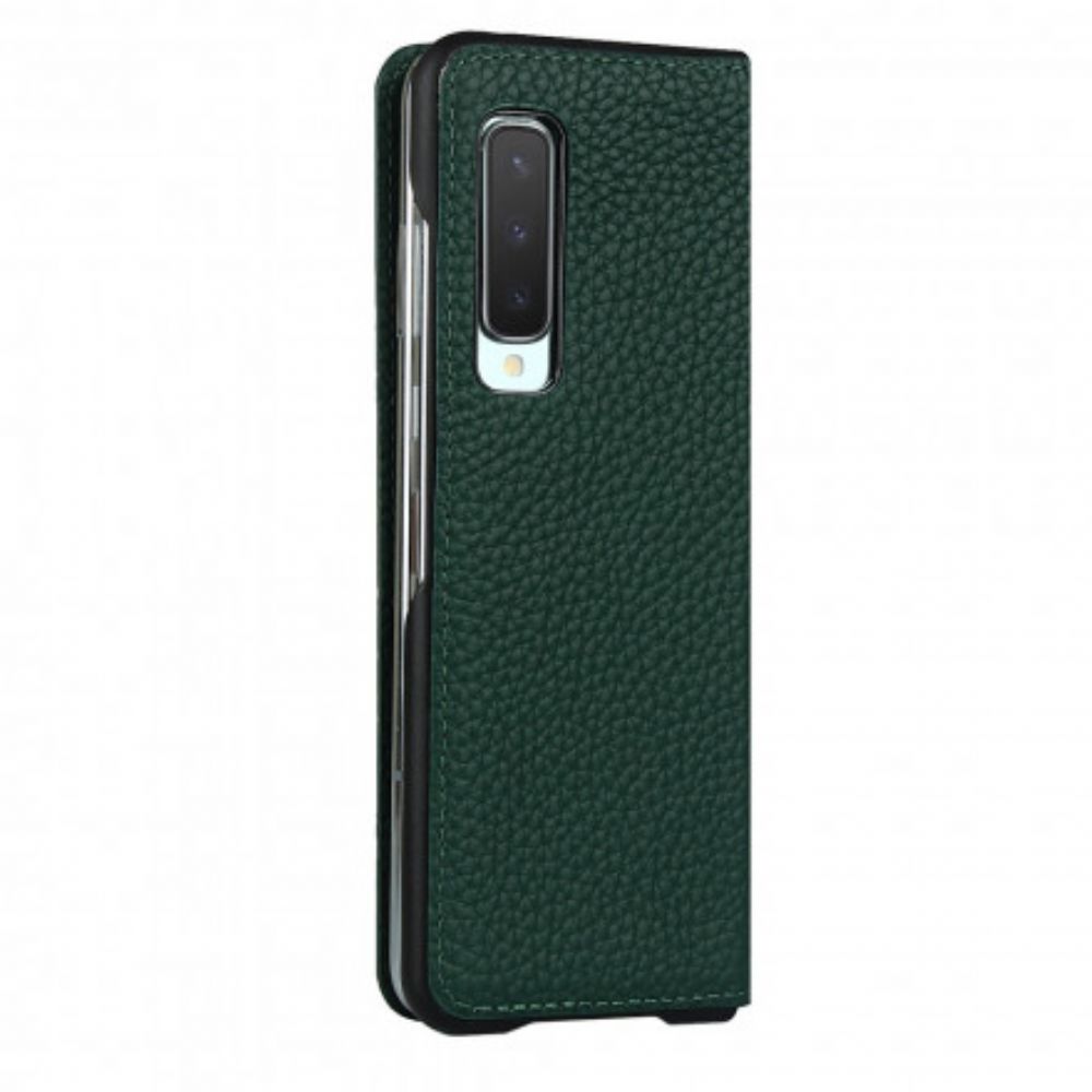 Schutzhülle Für Samsung Galaxy Z Fold 2 Flip Case Echtes Litschi-leder